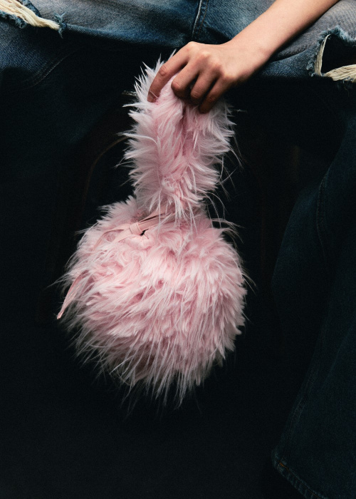 Round Cylinder Furry Bag [PREORDER]