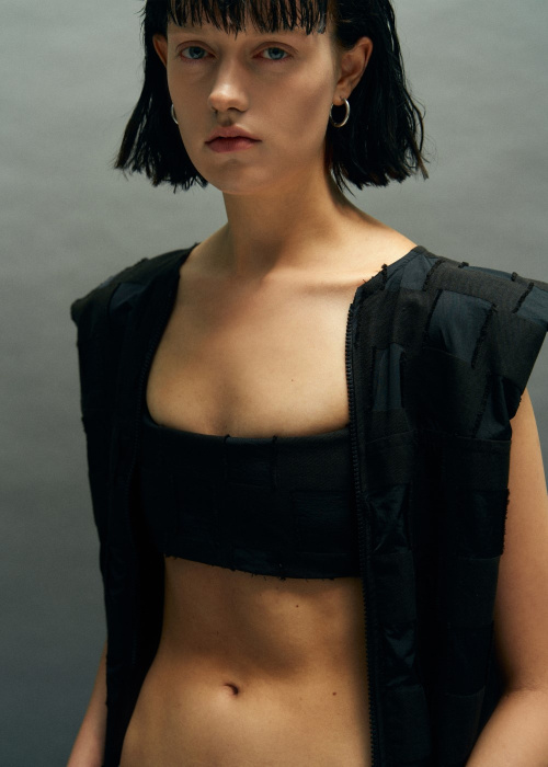 Textured Grid Longline Dress